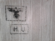 Немецкое льняное полотенце с клеймом фашистской германии (свастикой)